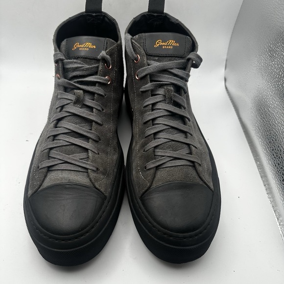 Good Man Brand Other - Rare Good Man Brand Italy Men's Shoes Edge Lo Top Sneaker Charcoal Suede SZ 9